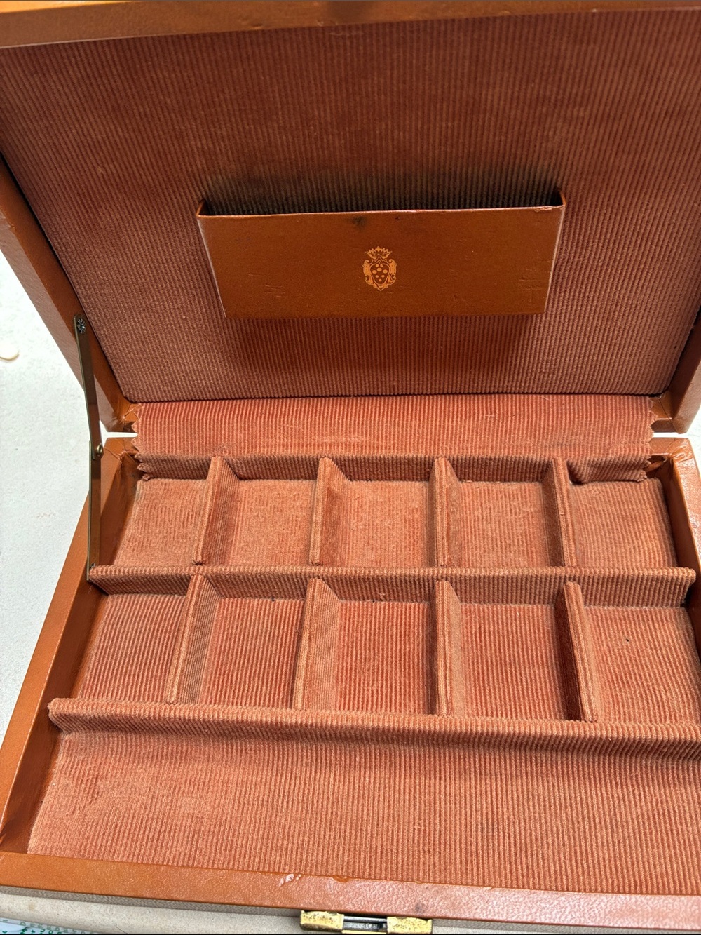 Vintage Florentine leather jewelry box